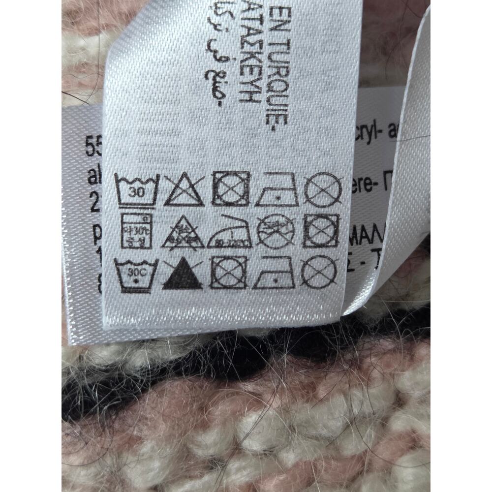 Zara Cream and Black Patterned Sweater - Picture 7 of 11